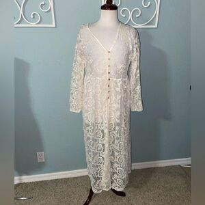 Like new Chrysanthemum long lace duster cardigan.